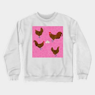 Golden Spangled Hamburg Pink Crewneck Sweatshirt